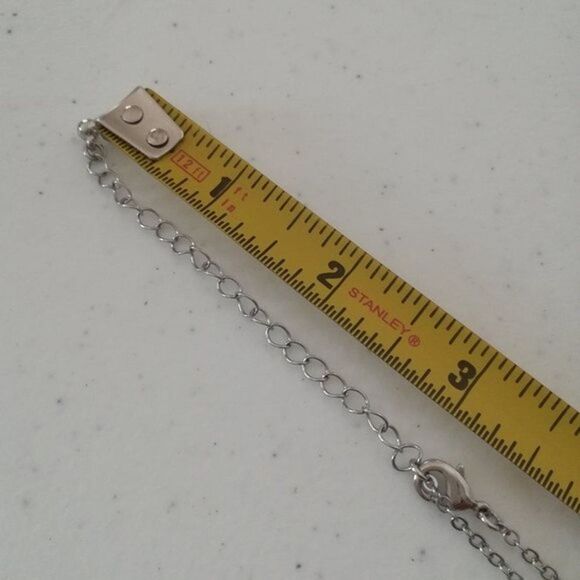 Madeline Heart Disc Crystal Embellished Heart Figural Double Pendant Necklace - Picture 8 of 9